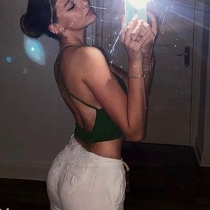 Hugo boss backless green shirt